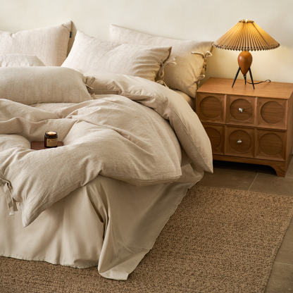 100% Linen Duvet Cover Set - Mottled Linen Collection