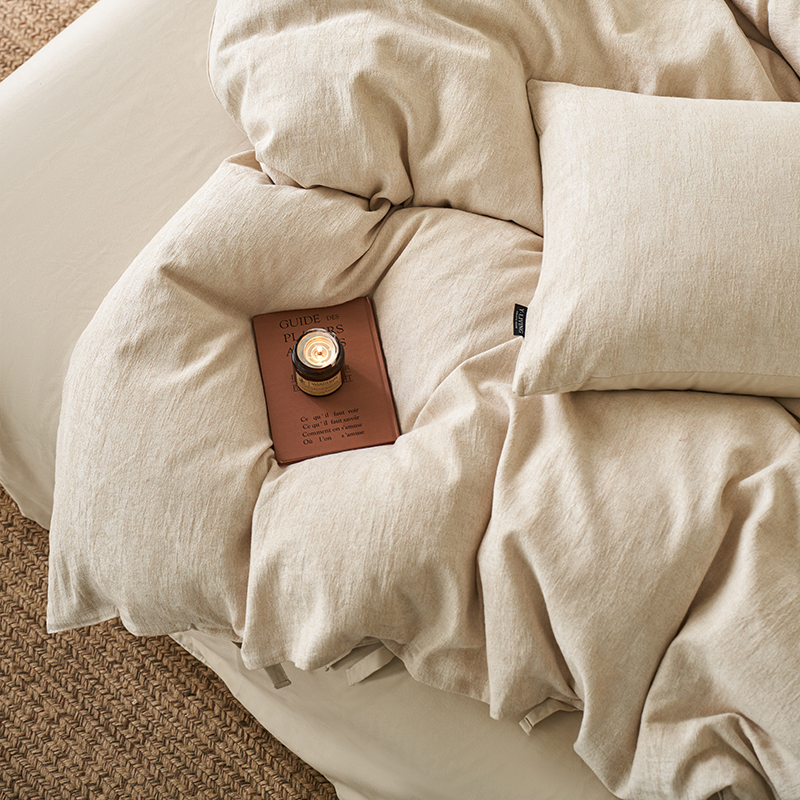 100% Linen Duvet Cover Set - Mottled Linen Collection