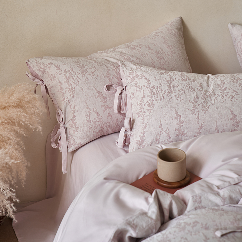 100% Linen Duvet Cover Set - Jade Bloom Collection