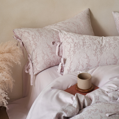 100% Linen Duvet Cover Set - Jade Bloom Collection