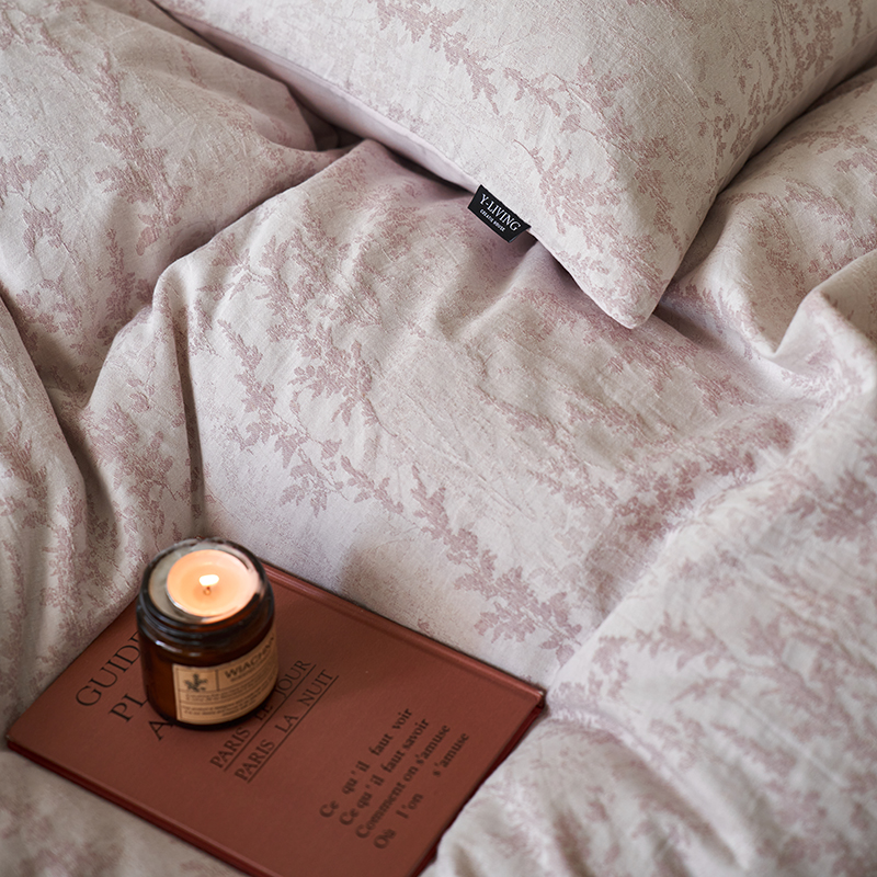 100% Linen Duvet Cover Set - Jade Bloom Collection