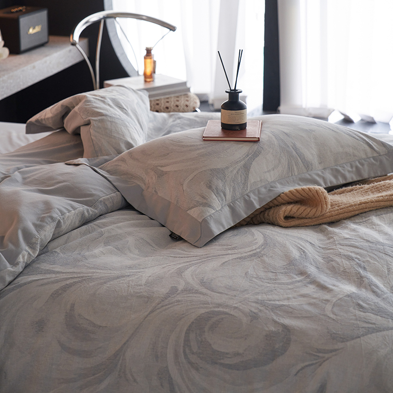 100% Linen Duvet Cover Set - Corner Patch Collection