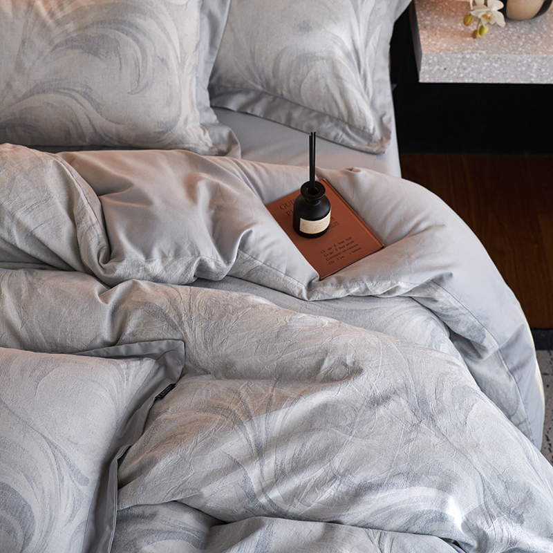 100% Linen Duvet Cover Set - Corner Patch Collection