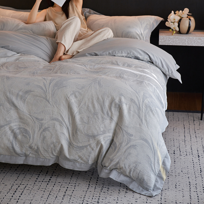 100% Linen Duvet Cover Set - Corner Patch Collection