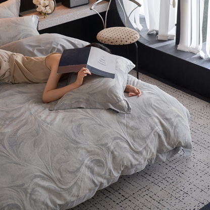 100% Linen Duvet Cover Set - Corner Patch Collection