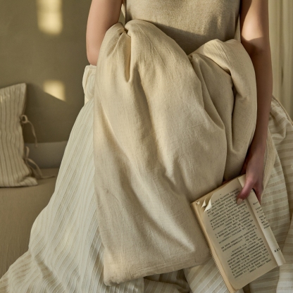 100% Linen Duvet Cover Set - Washed Cotton