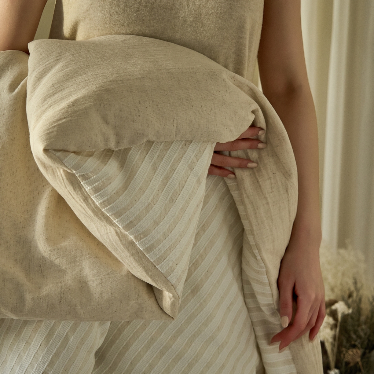 100% Linen Duvet Cover Set - Washed Cotton