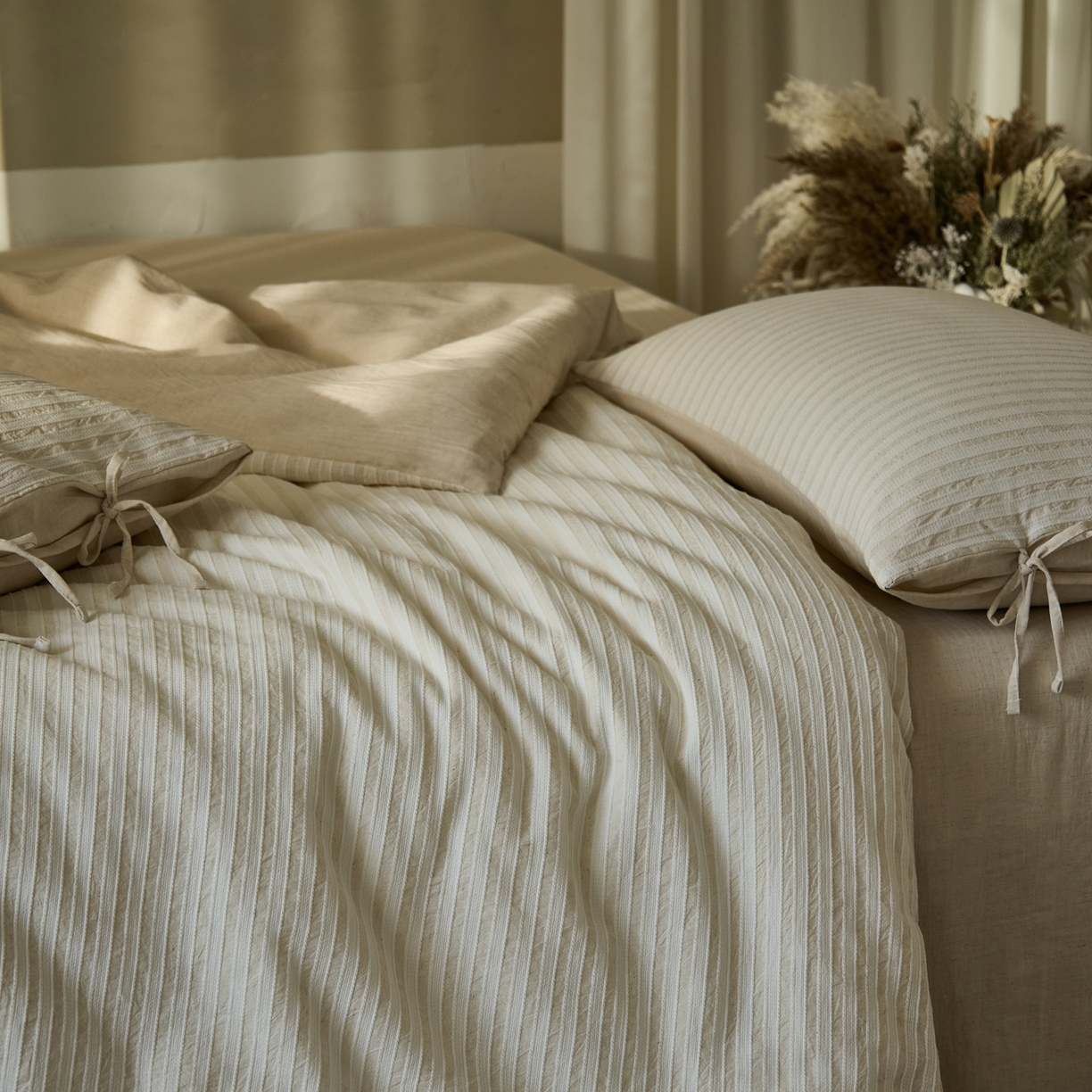 100% Linen Duvet Cover Set - Washed Cotton