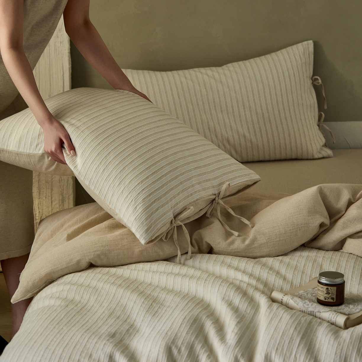 100% Linen Duvet Cover Set - Washed Cotton