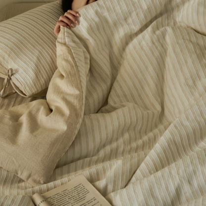 100% Linen Duvet Cover Set - Washed Cotton