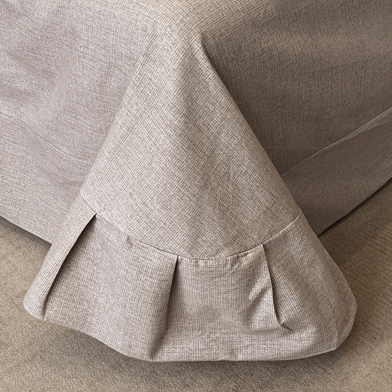 Floral Grace Grey Cotton Bedding Set