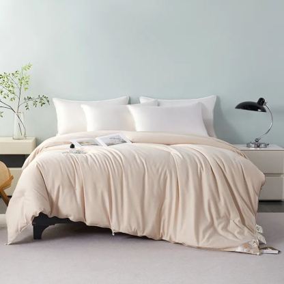 Premium Mulberry Silk Duvet – Beige
