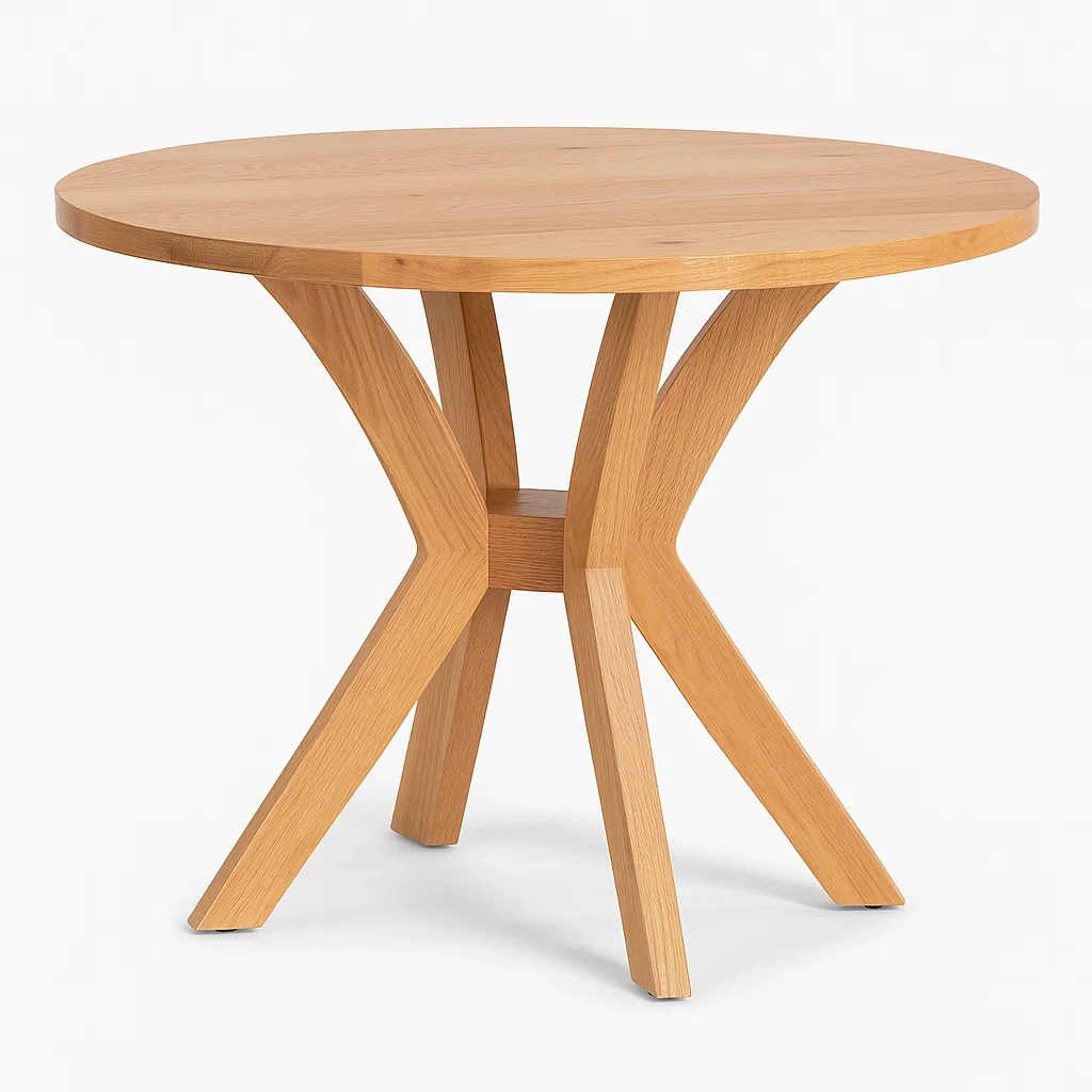Table de salle à manger ronde en chêne-DREAMNESTLIVING