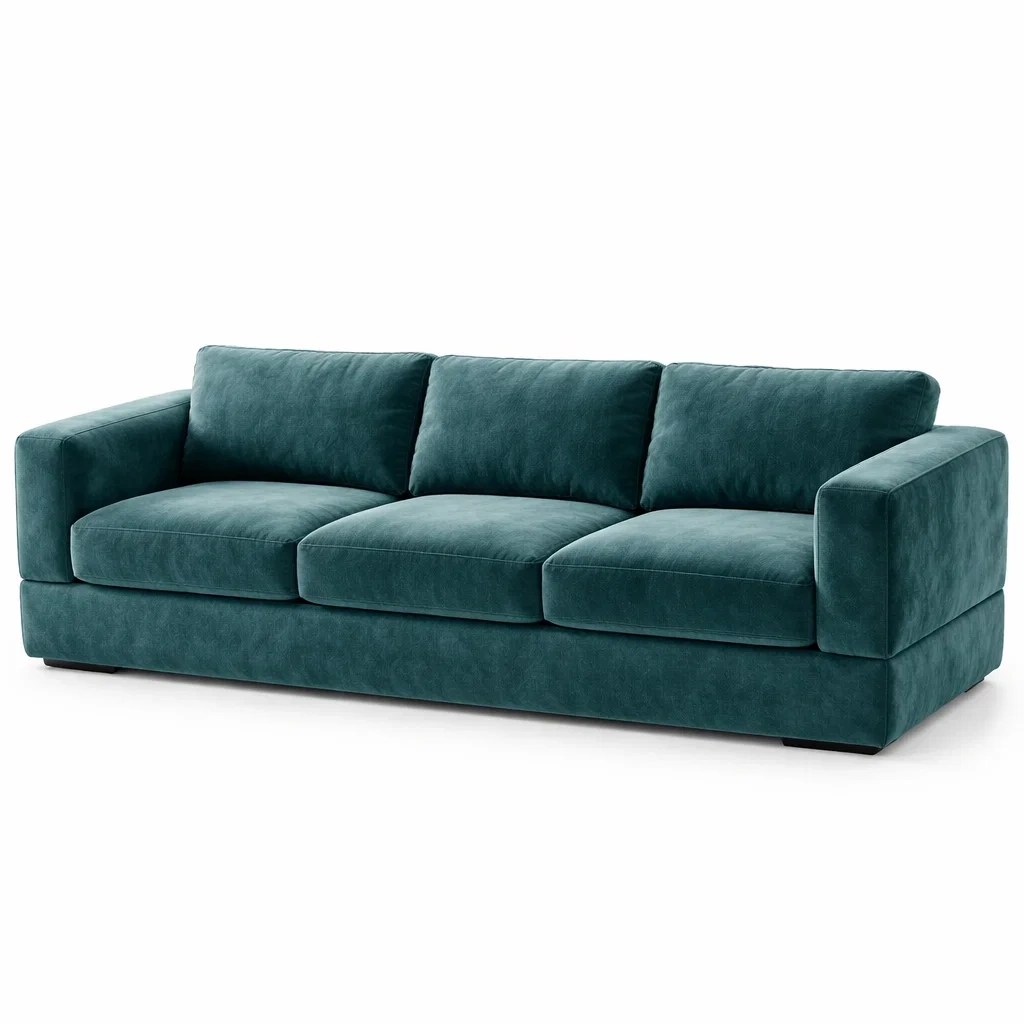 Canapé 3 places en velours-DREAMNESTLIVING