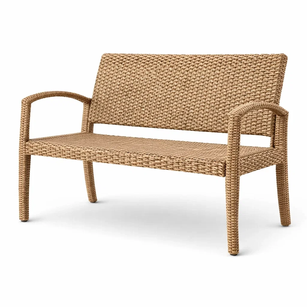 Banc en résine tressée 2 places-NESTFUSIONLIVING