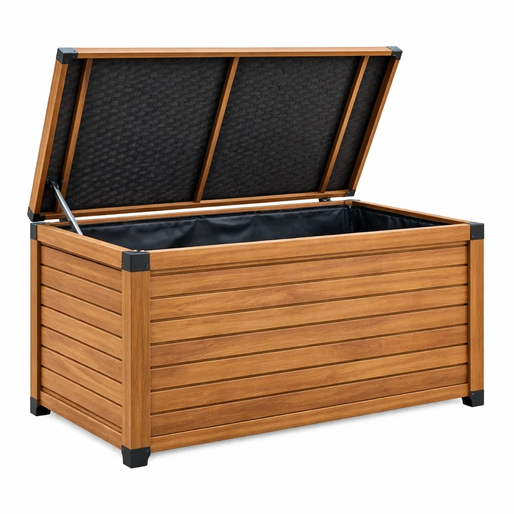 Coffre de rangement en bois-NESTFUSIONLIVING