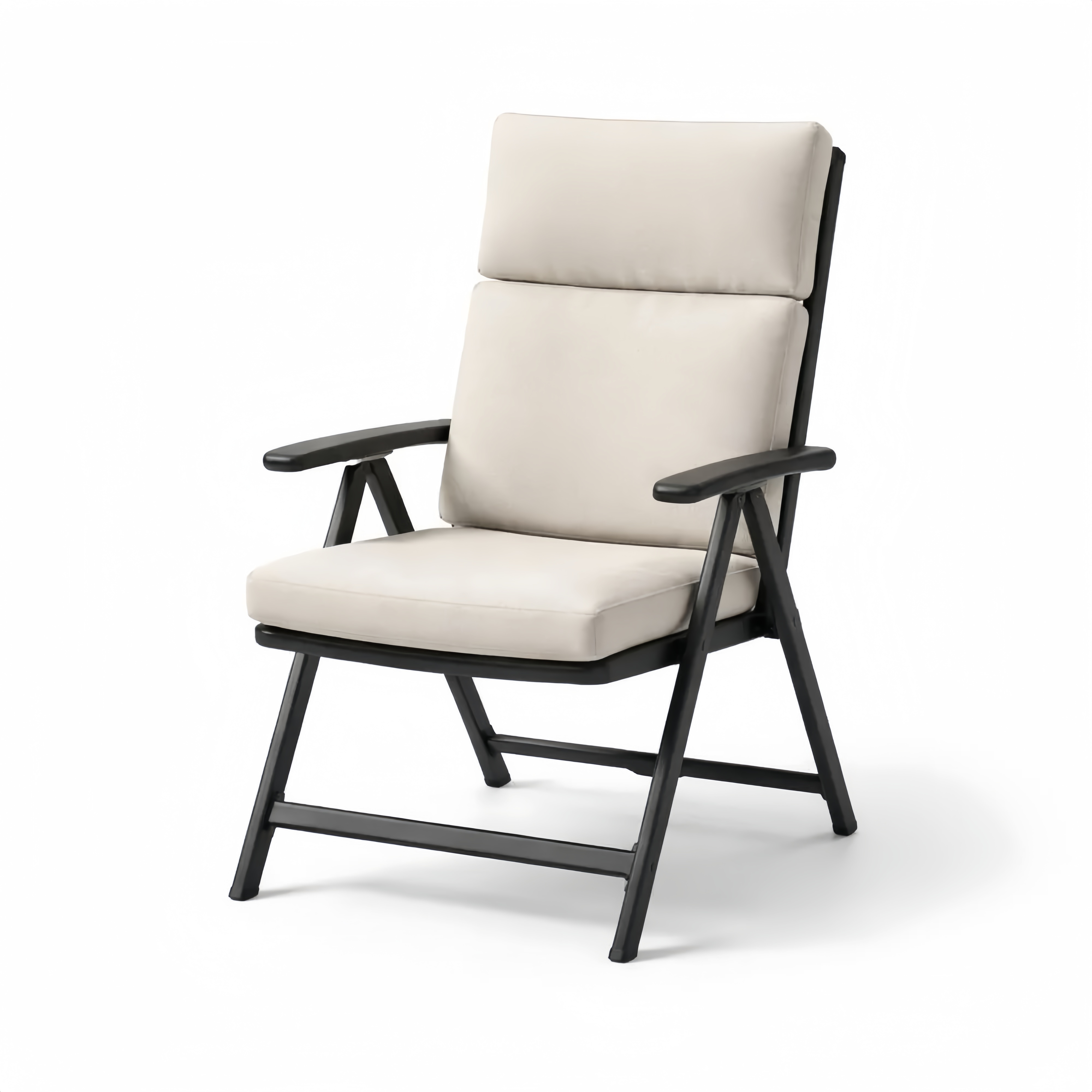 Chaise pliante extérieur aluminium et polyester Beige