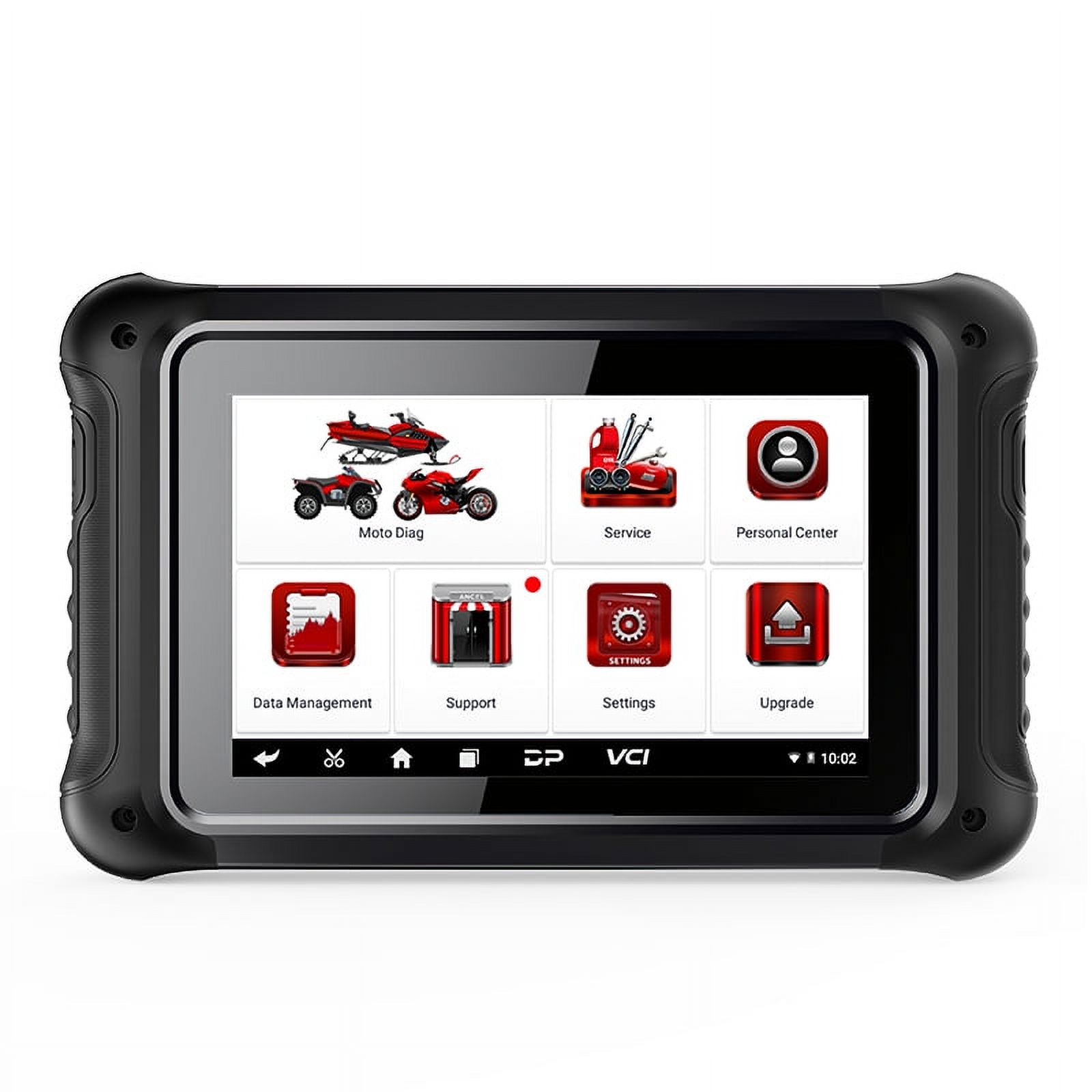 ANCEL MT700 Escáner OBD2 para motocicletas, sistema completo de reinicio de aceite, herramienta de diagnóstico ABS con más de 35 funciones de reinicio compatibles con BMW/BRP/Ducati/Harley/Honda/Indian/Suzuki, pantalla táctil de 7", 16 GB