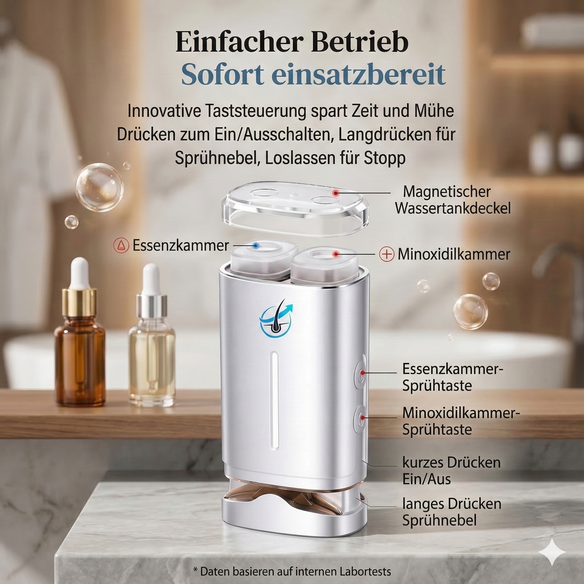 Micromist Kopfhaut-Infusionssystem – Automatischer Minoxidil-Applikator