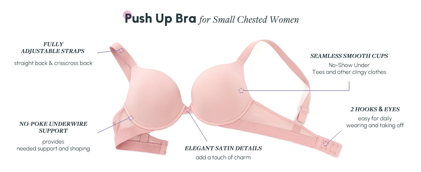 “No gap" Push up bra for small breast PC