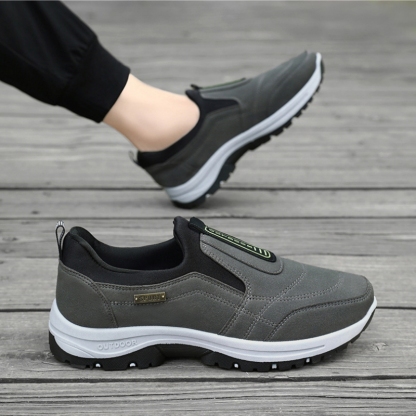 ⏰Last Day 50% OFF🔥Men's Orthopedic Lightweight Foot Pain Relief Slip-on Shoes Waterproof & Anti-Slip Rubber Sole