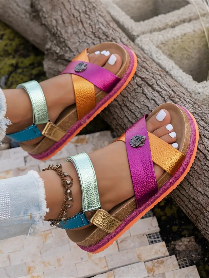 ⏰Flash Sale 50% OFF🔥Bohemian Style Woven Wedge Summer Sandals, Dopamine flip-flops