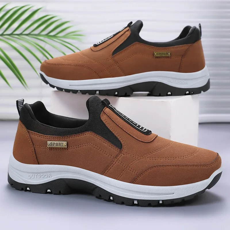 ⏰Last Day 50% OFF🔥Men's Orthopedic Lightweight Foot Pain Relief Slip-on Shoes Waterproof & Anti-Slip Rubber Sole