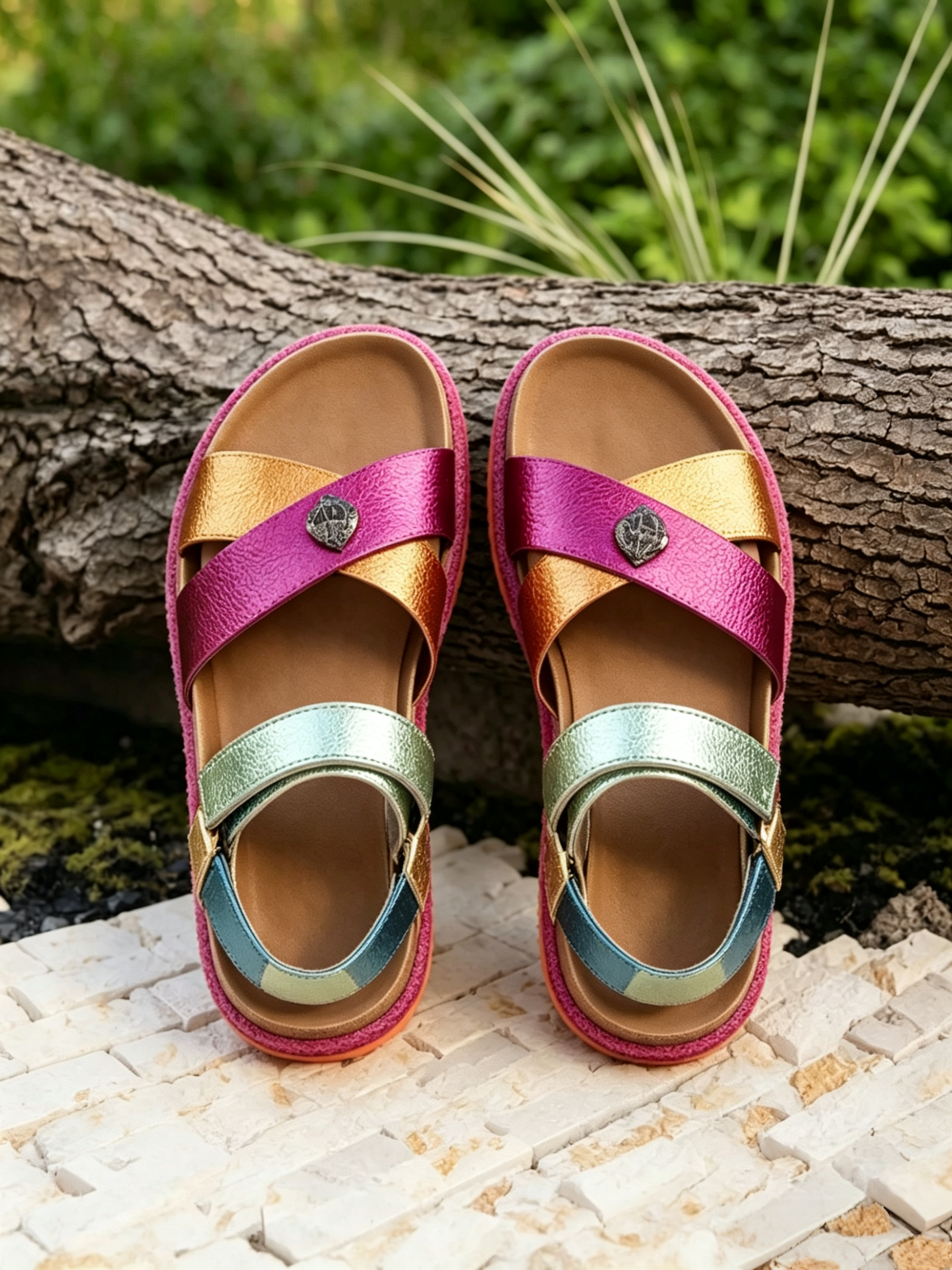 ⏰Flash Sale 50% OFF🔥Bohemian Style Woven Wedge Summer Sandals, Dopamine flip-flops