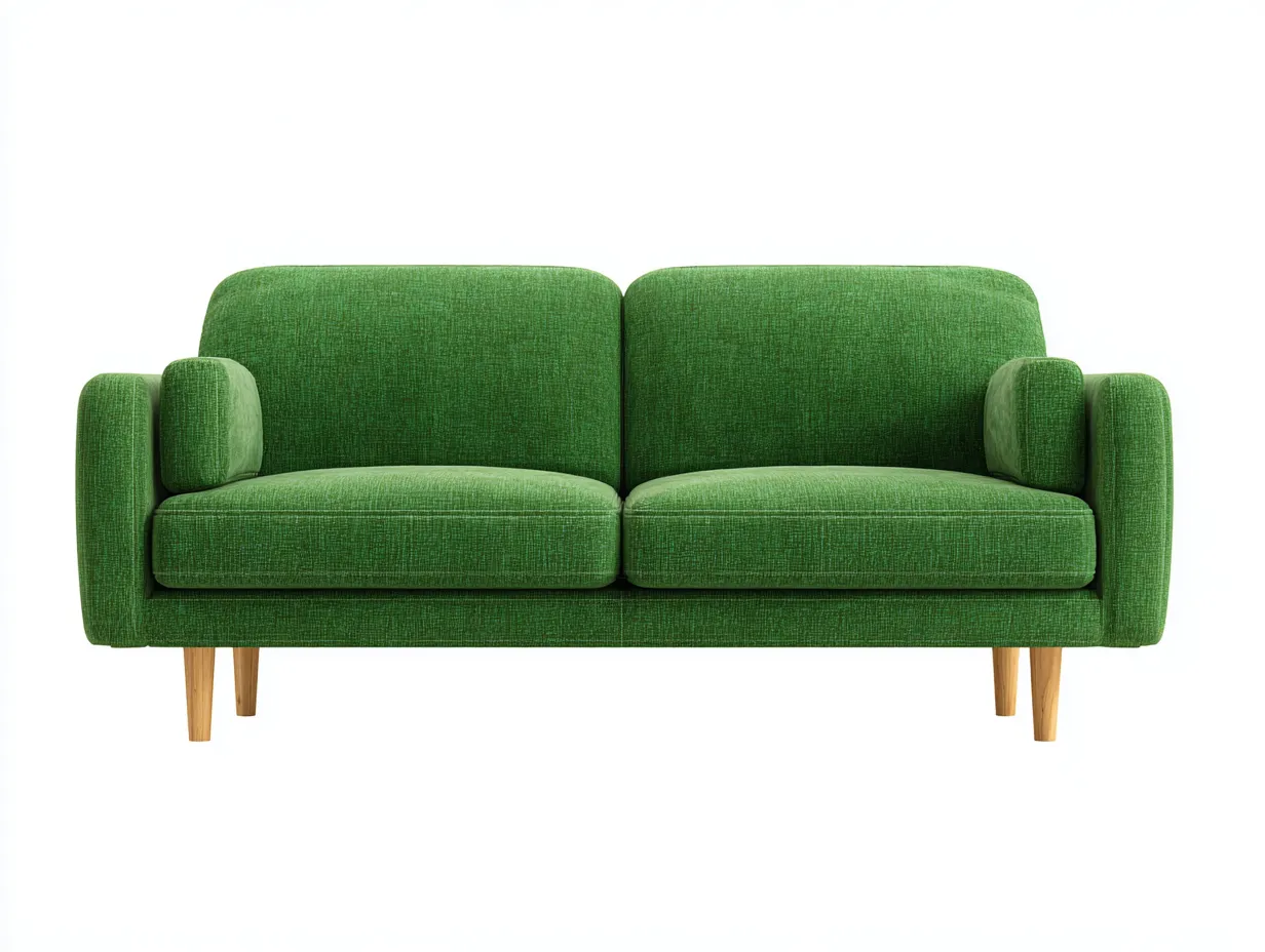 Divano a due posti - Tessuto-Legno - 162x84x86 cm - Verde - Stile moderno-Nestgohome