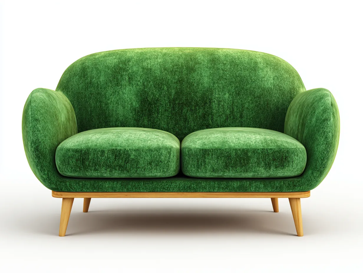 Divano a due posti - Tessuto-Legno - 168x90x84 cm - Verde - Stile moderno-Nestgohome