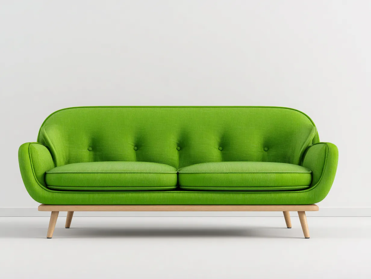 Divano a due posti - Tessuto-Legno - 170x88x86 cm - Verde - Stile moderno-Nestgohome