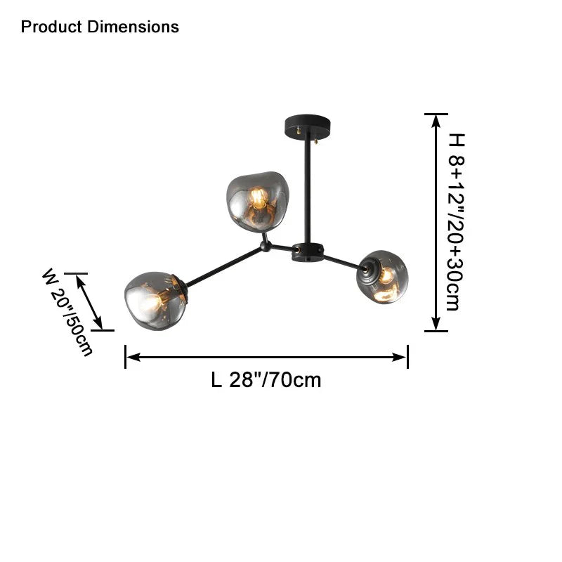 Afra Glass Chandelier