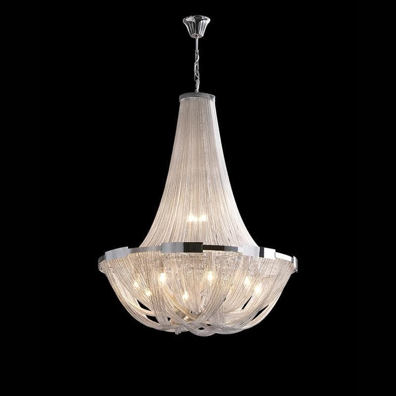 Alisa Luxury Plated Aluminum Chain Tassel Chandelier