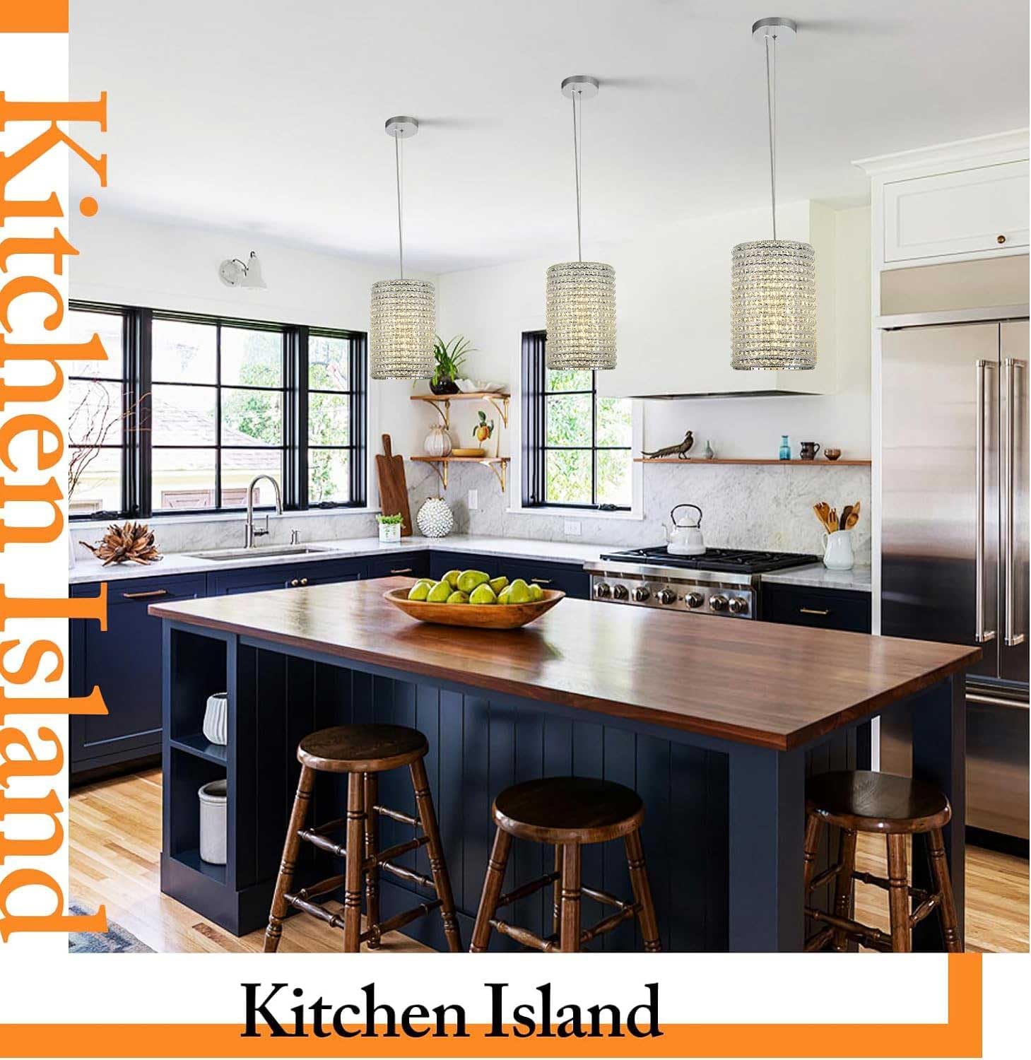 Alison K9 Crystal Beads Pendant Lights 12"