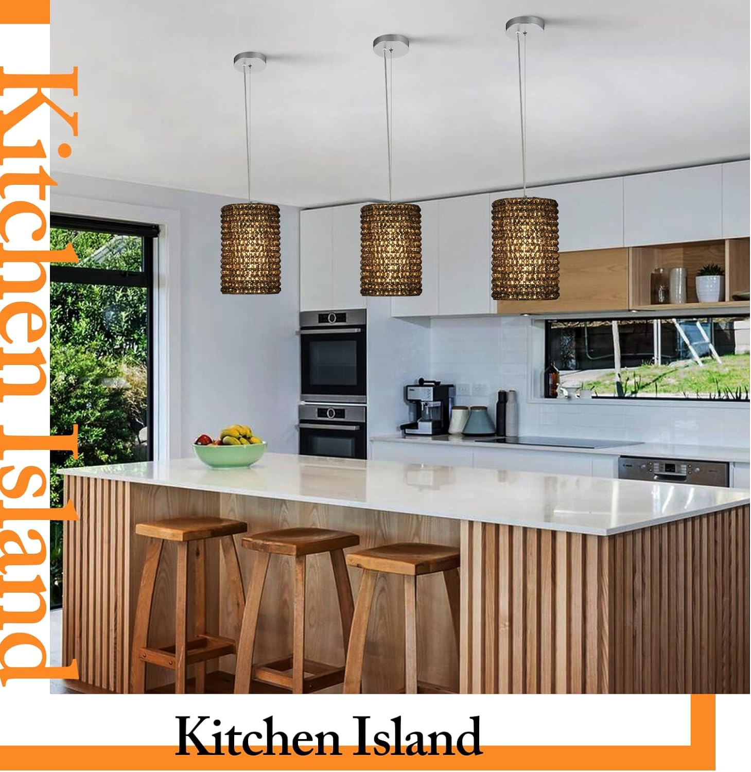 Alison K9 Crystal Beads Pendant Lights 12"