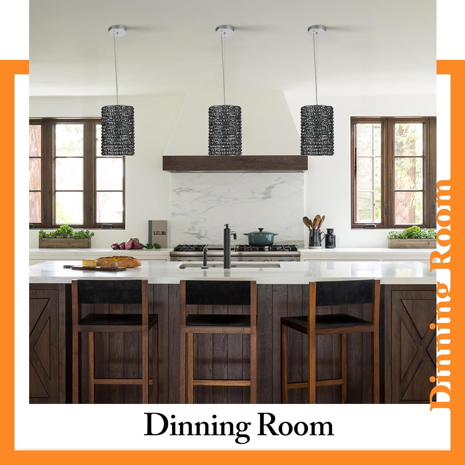 Alison K9 Crystal Beads Pendant Lights 12"