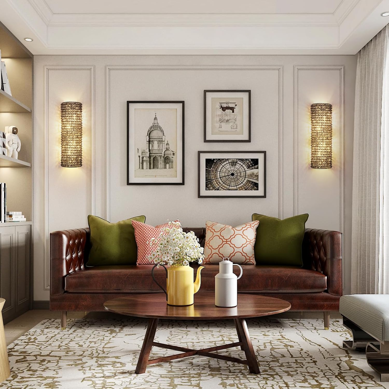 Alison K9 Crystal Wall Sconce 21"