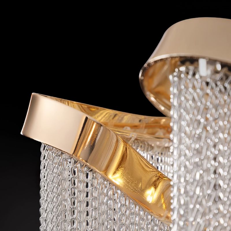 Aluminum Modern Chain Tassel Pendant