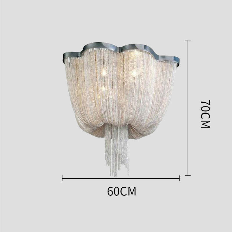 Aluminum Tassel Ceiling Light Post-Modern Chandelier Chain Light