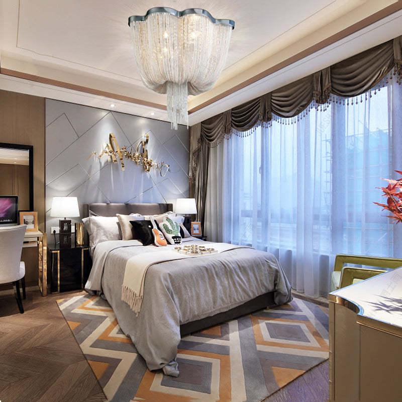 Aluminum Tassel Ceiling Light Post-Modern Chandelier Chain Light