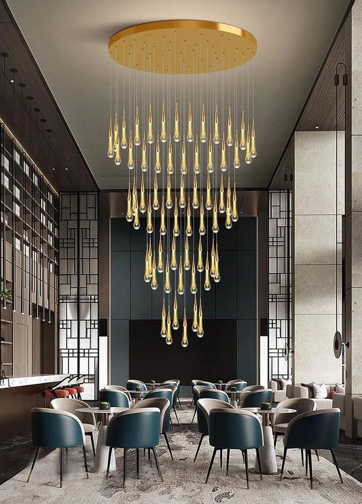 Amoy Glass Staircase Chandelier