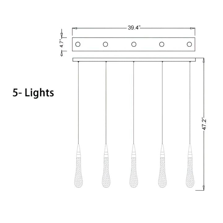 Amoy Glass Staircase Chandelier