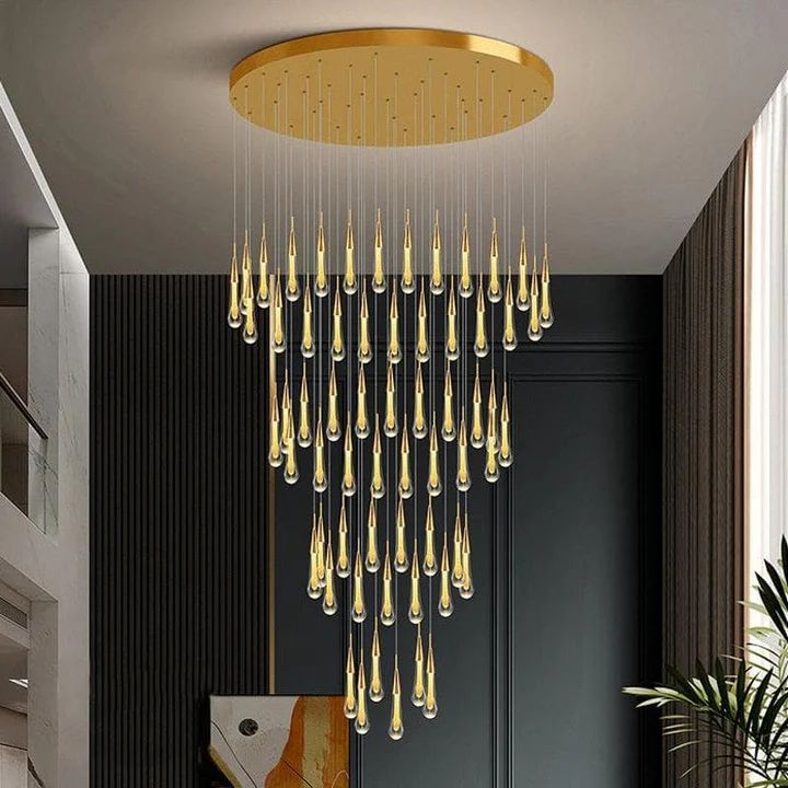 Amoy Glass Staircase Chandelier