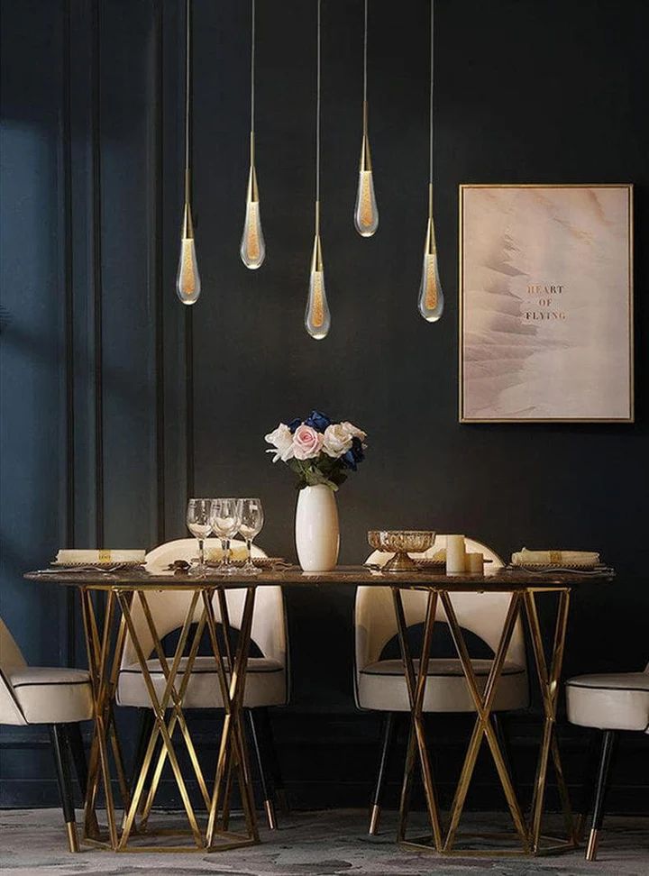 Amoy Glass Staircase Chandelier