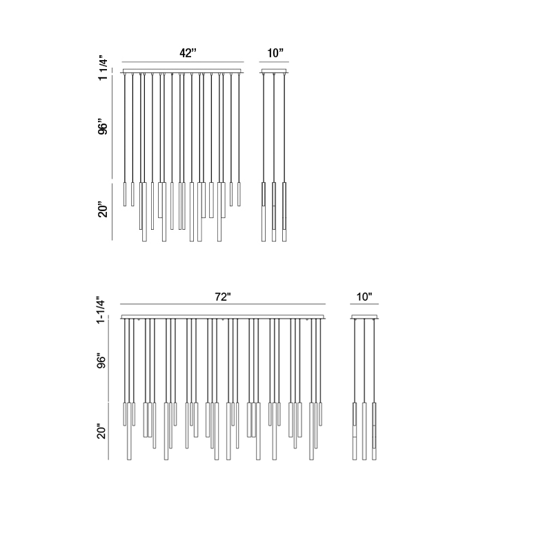 Antana Linear 18 Light Pendant
