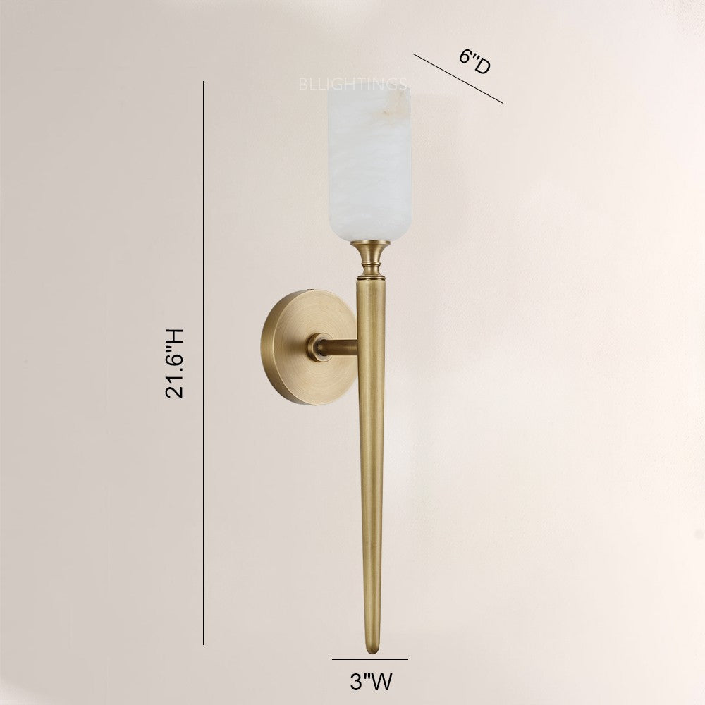 Alabaster Axis 1 Light Wall Sconce