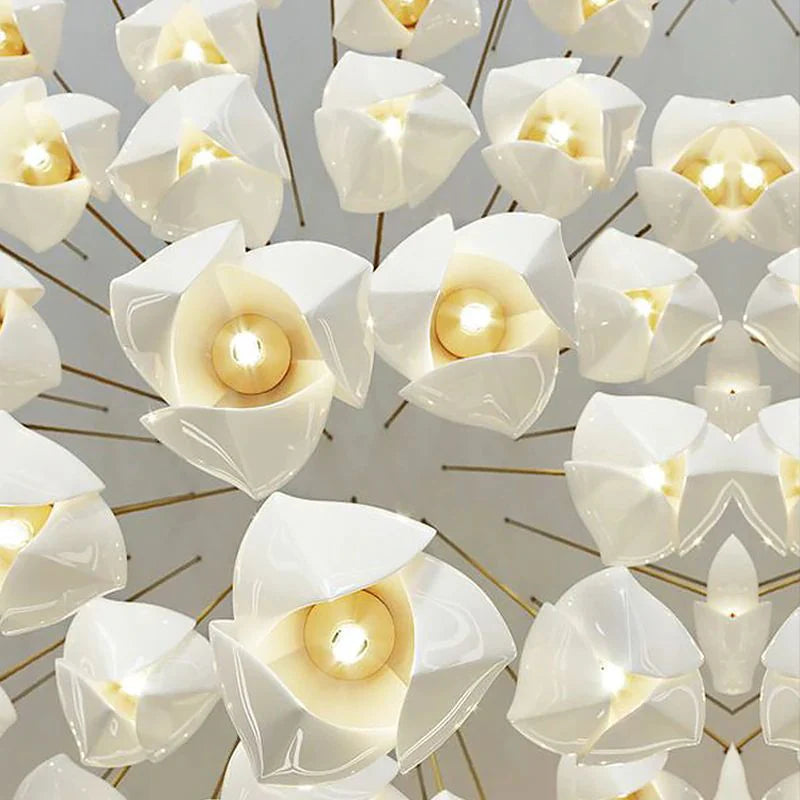 Bloom Ceramic Chandelier Light for Living Room