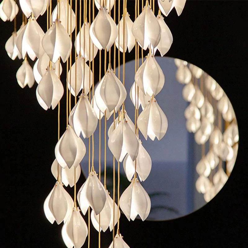 Bloom Ceramic Chandelier Light for Living Room