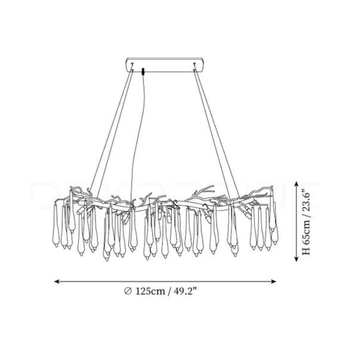 Branch Aqua Makrama Chandeliers