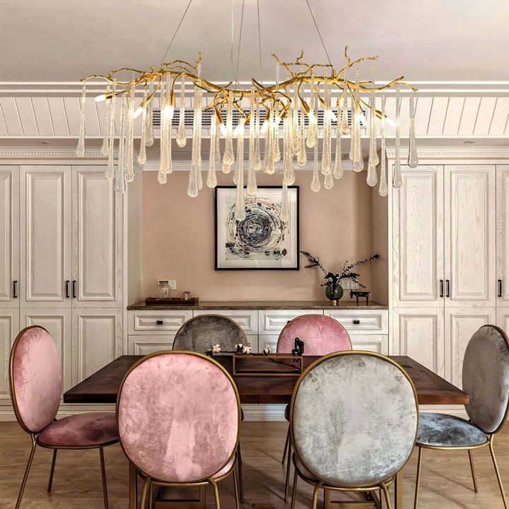 Branch Aqua Makrama Chandeliers